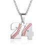 TLIWWF Inspiration Baseball Jersey Number Necklace Stainless Steel Charms Number Pendant for Boys Men