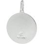 Sterling Silver St Barbara Medal Necklace 3/4 inch Round Italy 0.8mm Chain