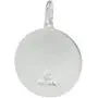 Sterling Silver St Barbara Medal Necklace 3/4 inch Round Italy 0.8mm Chain