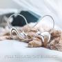 Cat Dangle Earrings 925 Sterling Silver Pull Through Animal Cat Hoop Earrings for Women Christmas Gifts(Cat earrings 1)