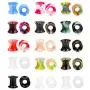 Hanpabum 30PCS Ear Gauges Stretching Kit Thin Soft Silicone Plugs Ear Skin Flexible Flesh Tunnel Expander Gauge 0G 00G 1/2'' Hanpabum 30PCS Ear Gauges Stretching Kit Thin Soft Silicone Plugs Ear Skin Flexible Flesh Tunnel Expander Gauge 0G 00G 1/2''