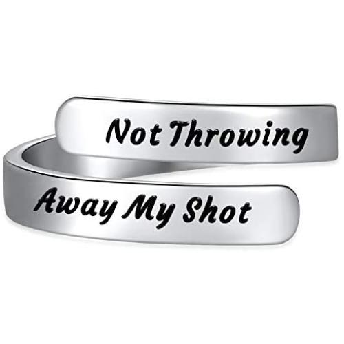 Kvekstio Hamilton Musical Jewelry Broadway Theater Gift Not Throwing Away My Shot Necklace Rise Up Charm Bracelet Ring for Teen Girls