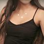 Avanlin Vintage Dainty Sequin Pendant Necklace Gold Plated Triple Disc Coin Necklaces Chain Jewelry for Women and Girls