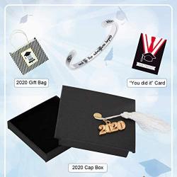 Ldurian 2021 Bracelet for Graduation, Inspirational Grad Bangle Cuff for Women, Graduate Gift for Her, College Senior Bracelet, Graduation Jewelry with 2021 Cap Box & Card & Bag