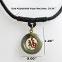 Heavens Tvcz Fine Carved Round Donut Round Green Stone Real Good Fortune Pendant Jewelry with Necklace Rope Handmade Success Promote Very Luckly Love Wealth and Healthy