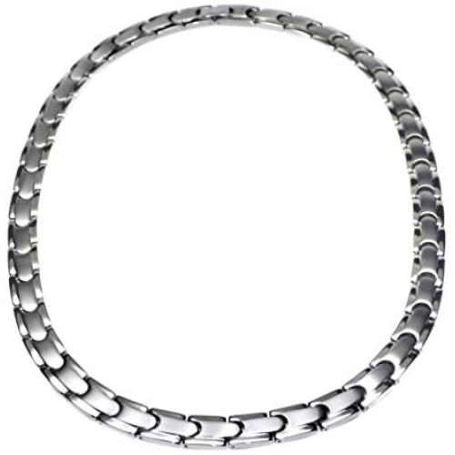 Accents Kingdom Mens Tempo Titanium Magnetic Power Golf Link Necklace