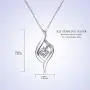 AmorAime Silver Necklace for Women 925 Sterling Silver Heart Necklace Cubic Zirconia Love Knot Adjustable Dainty Necklace Gift for Mothers Day or Anniversary AmorAime Silver Necklace for Women 925 Sterling Silver Heart Necklace Cubic Zirconia Love Knot Adjustable Dainty Necklace Gift for Mothers Day or Anniversary