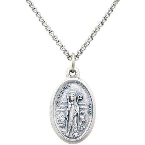 Rosemarie Collections Irish Religious Medal St Bridget and St Patrick Pendant Necklace
