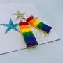 Mall of Style Rainbow Gay Pride Necklace Earrings Bracelet for Men & Women - Unisex Rainbow Jewelry - Plastic Bricks LGBT - Lesbian Gay Bisexual Transgender Jewelry for Men and Women