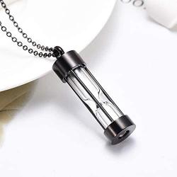 misyou Cremation Jewelry for Ashes - Memorial Keepsake for Hourglass Ashes Urn Pendants Cremation Necklace for Ashes for Dad Mom Grandpa