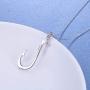 925 Sterling Silver Hawaii Fishing Fish Hook Pendant Necklace for Women Girls Gift