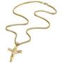 UM Jewelry Catholic Jesus Christ on INRI Cross Pendant Stainless Steel Crucifix Necklace 55cm Chain