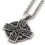 GUNGNEER Stainless Steel Interwoven Celtic Eternity Circle Knot Pendant Necklace Love Infinity Jewelry Men Women GUNGNEER Stainless Steel Interwoven Celtic Eternity Circle Knot Pendant Necklace Love Infinity Jewelry Men Women