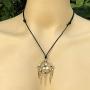 Anime Manga Gaming Jewelry Yugioh Yu-Gi-Oh! Millenium Ring illuminati Evil Eye Pewter Pendant Pewter Gold plated Boys Mens Pendant Necklace Charm Amulet Medallion for boys men Black adjustable Cord