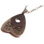 Silver Tone Metal Ouija Board Planchette Pendant Chain Necklace Gothic Spooky Halloween Psychobilly Punk