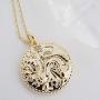HONEYCAT Chinese Zodiac Coin Necklace in Gold | Minimalist, Delicate Jewelry