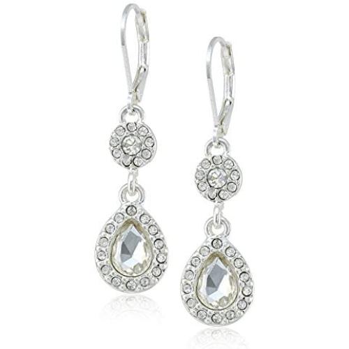 Napier Glam Effect Crystal Double-Drop Earrings