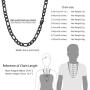PROSTEEL 316L Stainless Steel Figaro Chain Necklace for Men/Women, Black/18K Real Gold Plated, 4mm to 13mm, 14inch to 30inch, Come Gift Box