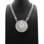 GWOOD 5 Percenter 7 Star Silver Color Pendant with 18 Inch Cuban Necklace GWOOD 5 Percenter 7 Star Silver Color Pendant with 18 Inch Cuban Necklace