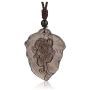 Jovivi Hand Carved Natural Ice Obsidian Healing Crystals Necklace for Men Feng Shui Wealth Pi Xiu Leaf Amulet Charm Gemstone Beads Pendant Protection Jewelry Adjustable Cord