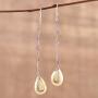 NOVICA Amethyst 22k Yellow Gold Plated .925 Sterling Silver Dangle Earrings Falling Drops