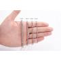 Monily 2-7mm 16-38In Square Rolo Stainless Steel Chain Necklace Round Box Necklace Men Women Jewelry