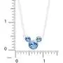 Disney Silver Plate Mickey Mouse Crystal Birthstone Necklace 18'' Disney Silver Plate Mickey Mouse Crystal Birthstone Necklace 18''