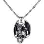 Feilong 22inch Mens Stainless Steel Necklace,Gothic Mens Necklaces & Pendants Dragon and Skull Necklace for Men Birthday Gifts for Men