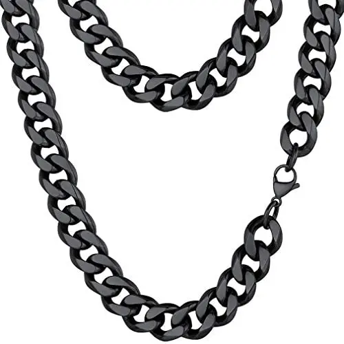PROSTEEL Stainless Steel Cuban Chain Necklace for Men/Women, Gold/Black/Silver Tone, W:3mm/6mm/9mm/12mm, L:14''/18''/20''/22''/24''/26''/28''/30'', Come Gift Box PROSTEEL Stainless Steel Cuban Chain Necklace for Men/Women, Gold/Black/Silver Tone, W:3mm/6mm/9mm/12mm, L:14''/18''/20''/22''/24''/26''/28''/30'', Come Gift Box