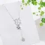Waysles Heart Pendant Necklace for Women I Love You Rose Flower Opal Necklaces Gifts for Girlfriend Her Waysles Heart Pendant Necklace for Women I Love You Rose Flower Opal Necklaces Gifts for Girlfriend Her