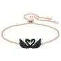 SWAROVSKI Iconic Swan Bracelet Multi/Rose Gold/Black/Clear Crystal MD SWAROVSKI Iconic Swan Bracelet Multi/Rose Gold/Black/Clear Crystal MD