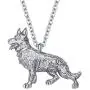 DOWAY Antique Rose Gold/Silver Plated Sweet German Shepherd Necklace Pet Dog Pendant Novelty Metal Jewelry for Women Girls Charm Party Gift DOWAY Antique Rose Gold/Silver Plated Sweet German Shepherd Necklace Pet Dog Pendant Novelty Metal Jewelry for Women Girls Charm Party Gift