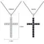 Rhinestones Cross Necklace for Women Teen Girls Black and White Two-sided Cubic Zirconia Pendant with Exquisite Box Dainty Jewelry Valentines Day Gifts for her