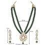 Aheli Wedding Party Faux Kundan Pendant Beads Necklace Earrings Set Bollywood Party Indian Jewelry for Women