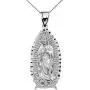 Religious Jewelry by FDJ Sterling Silver Blessed Mother Mary - Our Lady of Guadalupe Pendant Necklace