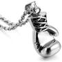 INBLUE Mens Stainless Steel Pendant Necklace Boxing Gloves -with 23 Inch Chain