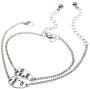 JiangYan-US Best Friends Bracelets Partners in Crime BFF 2 Split Heart Link Bracelet Gift Jewelry
