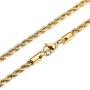 MOWOM Silver Gold Black Color 4.0mm Cuban Link Chain Necklace Water Resistant Mens Stainless Steel Necklace for Women Boys Kids Rope Necklace Chain