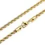 MOWOM Silver Gold Black Color 4.0mm Cuban Link Chain Necklace Water Resistant Mens Stainless Steel Necklace for Women Boys Kids Rope Necklace Chain