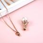 Muyuer Pearl Urn Necklace Pendant Hold Cremation Ashes Keepsake Memorial Jewelry