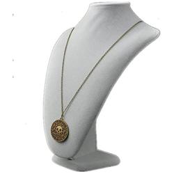 Pirates Of The Caribbean Aztec Antique Gold Skull Pendant Necklace Exaggerated Men Fashion Vintage Necklace ( Color : Bronze )