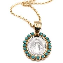 Miraculous Medal Necklace ''18 Inches'' Length Gold Filled Chain Religious Jewelry