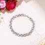 EVER FAITH Glamorous Cubic Zircon Wedding 2 Layers Small Leaf Roman Tennis Bracelet for Brides