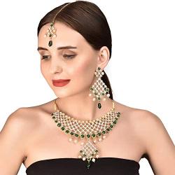 Touchstone Indian Bollywood Handcrafted Traditional Royal Mughal Kundan Polki Meenakari Enamel Colorful Wedding Designer Jewelry Long Necklace Set in Gold and Silver Tone for Women.