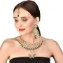 Touchstone Indian Bollywood Handcrafted Traditional Royal Mughal Kundan Polki Meenakari Enamel Colorful Wedding Designer Jewelry Long Necklace Set in Gold and Silver Tone for Women. Touchstone Indian Bollywood Handcrafted Traditional Royal Mughal Kundan Polki Meenakari Enamel Colorful Wedding Designer Jewelry Long Necklace Set in Gold and Silver Tone for Women.