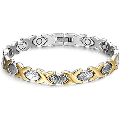 Titanium Magnetic Bracelets for Women Elegant Steel Magnet Bracelets Adjustable