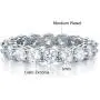 GEMSME 18K White Gold Filled Cubic Zirconia Eternity Band Ring for Women GEMSME 18K White Gold Filled Cubic Zirconia Eternity Band Ring for Women