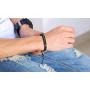 XUANPAI Custom Engraving Handmade Matching Couples Rope Braided ID Relationship Promise Bracelets Set Valentines Day Personalized Gift for Couples Lover