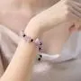 Jewever Natural Raw Amethystine bracelet Stretch Yoga Diffuse Energy Healing Crystals Gemstone Jewelry for Woman Jewever Natural Raw Amethystine bracelet Stretch Yoga Diffuse Energy Healing Crystals Gemstone Jewelry for Woman