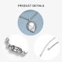Masiter Punk Layered Alien Necklace Silver Ball Beaded Pendant Choker Chain Cosplay Party Prom Costume Jewelry for Women and Girls
